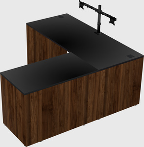 L-shaped office desk