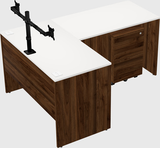L-shaped office desk