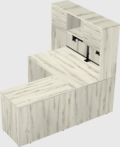 L-shaped office desk