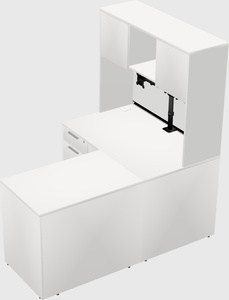 L-shaped office desk