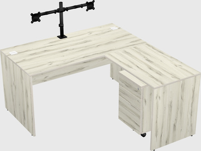 L-shaped office desk
