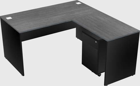 L-shaped office desk