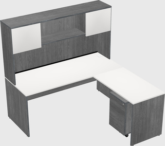 L-shaped office desk