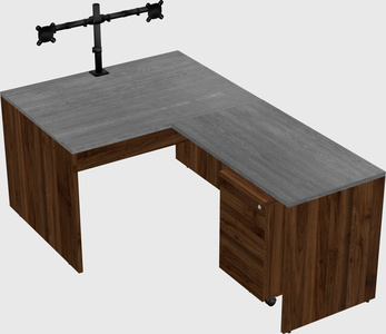 L-shaped office desk