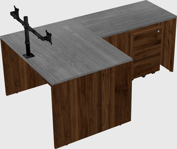 L-shaped office desk