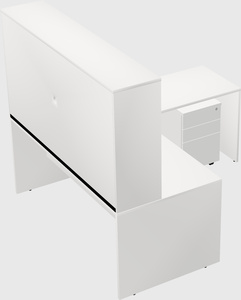 L-shaped office desk