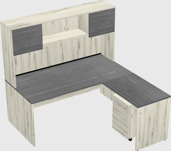 L-shaped office desk