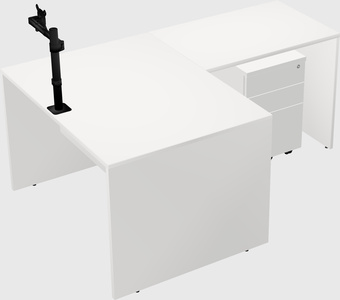 L-shaped office desk