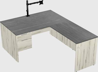 L-shaped office desk