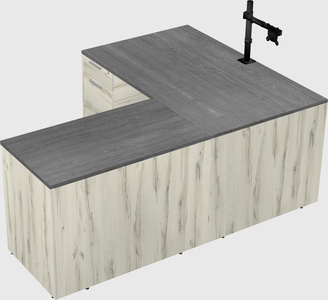 L-shaped office desk