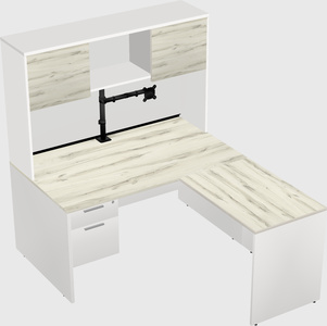 L-shaped office desk