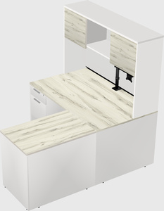 L-shaped office desk