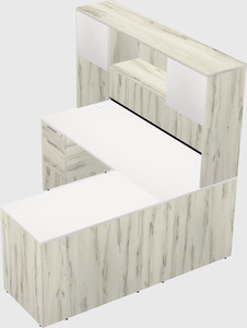 L-shaped office desk