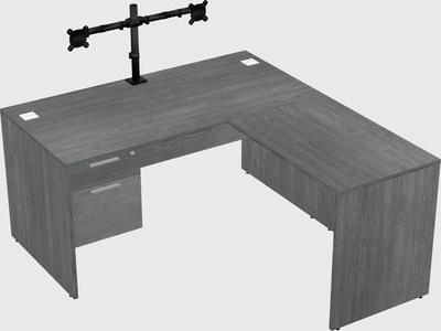 L-shaped office desk
