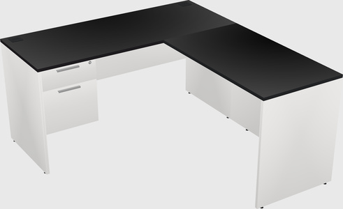 L-shaped office desk