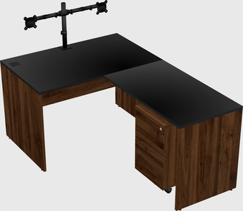 L-shaped office desk