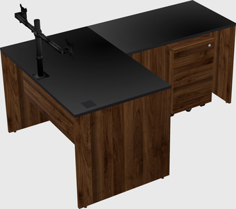 L-shaped office desk