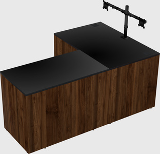 L-shaped office desk
