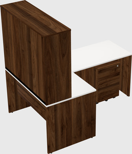 L-shaped office desk