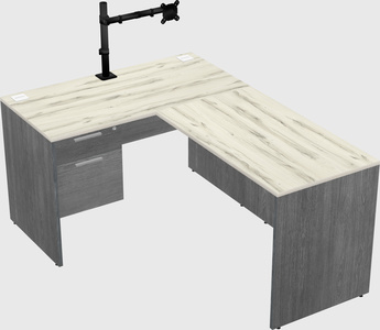 L-shaped office desk