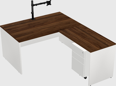 L-shaped office desk