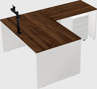 L-shaped office desk