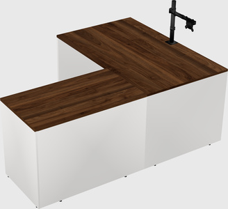 L-shaped office desk