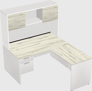 L-shaped office desk