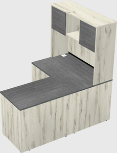 L-shaped office desk