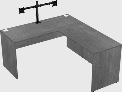 L-shaped office desk