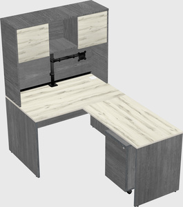 L-shaped office desk