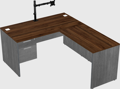L-shaped office desk