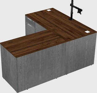 L-shaped office desk