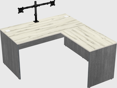 L-shaped office desk