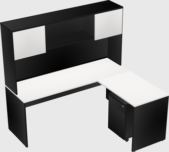 L-shaped office desk