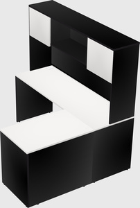 L-shaped office desk