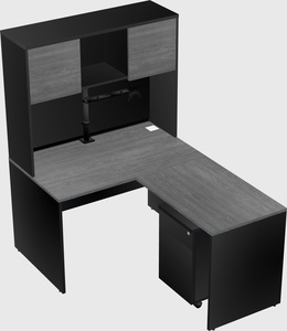 L-shaped office desk