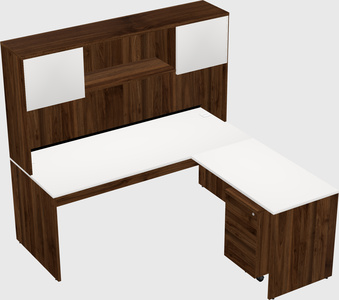 L-shaped office desk