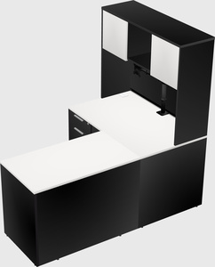 L-shaped office desk