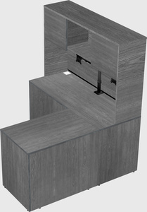 L-shaped office desk