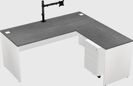 L-shaped office desk