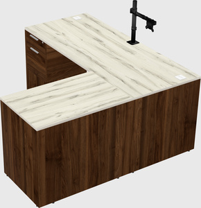 L-shaped office desk