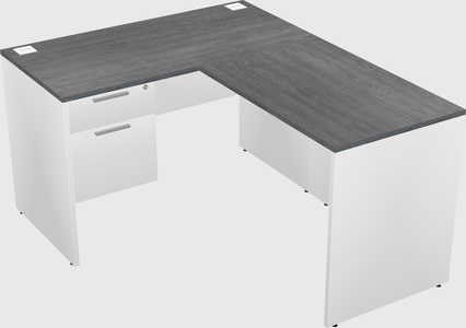 L-shaped office desk