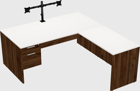 L-shaped office desk