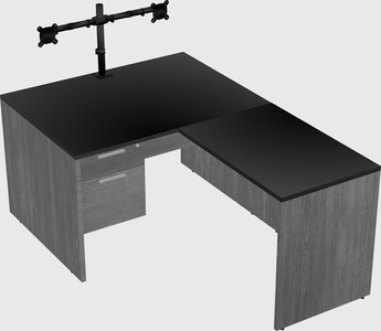 L-shaped office desk