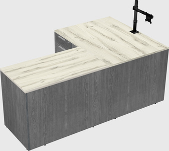 L-shaped office desk