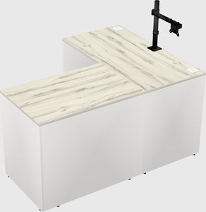 L-shaped office desk