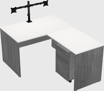 L-shaped office desk