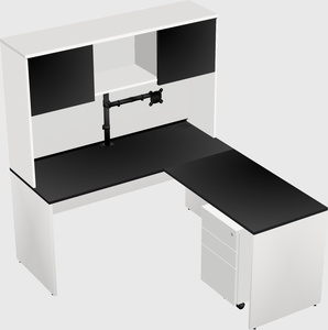 L-shaped office desk