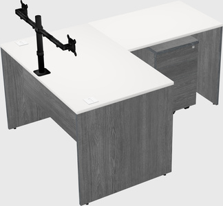 L-shaped office desk